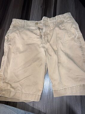 Old Navy Men's Beige Flat-Front Shorts